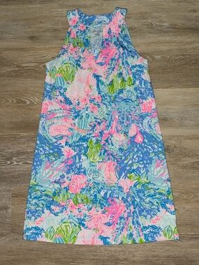 Lilly Pulitzer Ross Shift Dress in the 'Fished My Wish' print